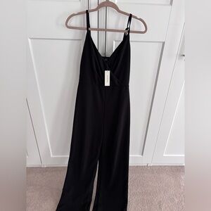 Francesca's Collections Sleek Black Jumpsuit